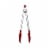 KitchenAid® Gourmet Stainless Steel Red Utility Tongs Perspective: bottom