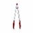 KitchenAid® Gourmet Stainless Steel Red Utility Tongs Perspective: bottom