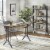 TMS Connection 4-Tier Contemporary Metal Bookshelf in Walnut/Black Perspective: bottom