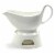 Norpro Porcelain Gravy Sauce Serving Boat with Stay Warm Candle Heated Stand - White Perspective: bottom
