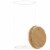 Blue Donuts Glass  40 Oz Food Storage Containers with Wood Airtight Lids Perspective: bottom