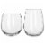 Libbey Stemless 12-Piece Wine Glass Party Set for Red and White Wines Perspective: bottom