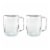 Henckels Cafe Roma 2-pc Double-Wall Glassware 15oz Glass Latte Mug Set Perspective: bottom