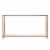 SEI Furniture Bergen Narrow Metal Console in Gold with White Glass Perspective: bottom