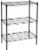 Whitmor Supreme 3-Tier Shelving - Black Perspective: bottom