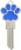 Hillman Paw Print Blank Key - Assorted Perspective: bottom