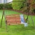 Jack Post Country Garden Outdoor Patio Swing Wooden Seat with Chains, Bronze Perspective: bottom