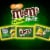M&M'S Peanut Milk Chocolate Glow In The Dark Fun Size Halloween Candy Trick or Treat Packs Perspective: bottom