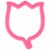 Holiday Home Easter Tulip Grippy Cookie Cutter - Pink Perspective: bottom