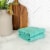 Everyday Living Solid Waffle Kitchen Towels - Teal Perspective: bottom