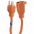 GE 1-Outlet Indoor/Outdoor Extension Cord - Orange Perspective: bottom