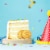 OREO Golden Birthday Cake Creme Sandwich Cookies Perspective: bottom