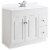 Wyndham 36-Inch 2-Door Bathroom Wood Vanity Without Top in White Perspective: bottom