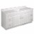 Camilla 61 in. Cultured Marble Vanity Top in Solid White with Basin Perspective: bottom
