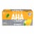 AHA® Caffeinated Citrus and Green Tea Flavored Sparkling Water Cans Perspective: bottom