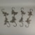 Set of 4 Rustic Metal Hook Plant Hangers Hummingbird, Bee, Butterfly, Dragonfly Perspective: bottom