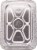 Handi-foil® Eco-Foil® Rectangular Rack Roaster - Silver Perspective: bottom