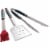 GrillPro Resin Handle Stainless Steel 3-Piece BBQ Tool Set 40025 Perspective: bottom