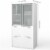 Bestar i3 Plus 2 Drawer Door File Cabinet in White Perspective: bottom