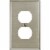 Amerelle 1-Gang Stamped Steel Outlet Wall Plate, Brushed Nickel 163DBN Perspective: bottom