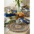 DII French Blue Aztec Print On Natural Round Jute Placemat (Set of 6) Perspective: bottom