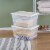 Sterilite® 56 Quart Storage Box - Clear with White Lid Perspective: bottom