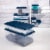 Sterilite Plastic Latching Box - Marine Blue with Clear Base Perspective: bottom