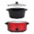 Nesco® Stainless Steel Analog Slow Cooker - Red Perspective: bottom
