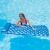 Big Joe Aquaria Roll-Up 1-Person Swimming Pool Checked Luxury Lounge Float, Blue Perspective: bottom