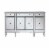 Linon Tally Mirrored Wood Console in Silver Perspective: bottom