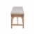 Linon Hayes Wood Upholstered Padded Bench in Natural Brown Perspective: bottom