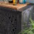 Linon Micah Two Door Wood Cabinet in Black Perspective: bottom