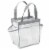 iDesign Nylon Mesh Shower Tote - White/Gray Perspective: bottom