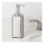 Interdesign Gia Stainless Steel Pump Soap Dispenser - Satin Silver Perspective: bottom
