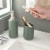 InterDesign Eco Vanity Ceramic Pump Soap Dispenser Tall Moss Perspective: bottom
