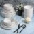 Gibson Home Zuma 18 Piece Dinnerware Set - White Perspective: bottom