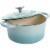 Crock-Pot 3 Quart Round Enamel Cast Iron Covered Dutch Oven Cooker, Aqua Blue Perspective: bottom