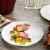 Martha Stewart Wood Pattern White Stoneware Dinner Plate Set Perspective: bottom
