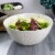 Martha Stewart Wood Pattern Stoneware Serving Bowl - White Perspective: bottom