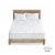 Clean Spaces Casual Polyester Allergen Barrier Mattress Pad in White LCN16-0018 Perspective: bottom