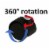 Bloem CAD1200 12 in. Caddy Round Plant Stand Caddy with Wheels Saucer Tray, Black Perspective: bottom