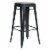 Bristow 30  Antique Metal Barstool Antique Black Finish 2 Pack Perspective: bottom