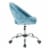 Milo Height Adjustable Home Office Chair in Micro-Fiber Blue Velvet Perspective: bottom