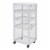 Clinton 4 Drawer Metal Rolling Cart in White Finish Perspective: bottom