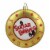 Northlight 4  Gold and Red Tootsie Roll Sugar Babies Caramel Candies Disc Christmas Ornament Perspective: bottom