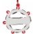 Northlight 4 Brown and Red Tootsie Roll Chewy Chocolate Candy Christmas Wreath Ornament Perspective: bottom