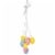 Northlight 15 Pastel Pink, Yellow and Blue Floral Striped Spring Easter Egg Cluster Hanging Perspective: bottom