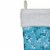 Northlight 20.5  Ice Palace Blue Sequin Snowflake Christmas Stocking with White Faux Fur Cuff Perspective: bottom