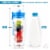 Zulay Kitchen Portable Water Bottle with Fruit Infuser - Ocean Blue Perspective: bottom