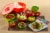 IMUSA Salsa Dish - Red/Yellow/Green Perspective: bottom